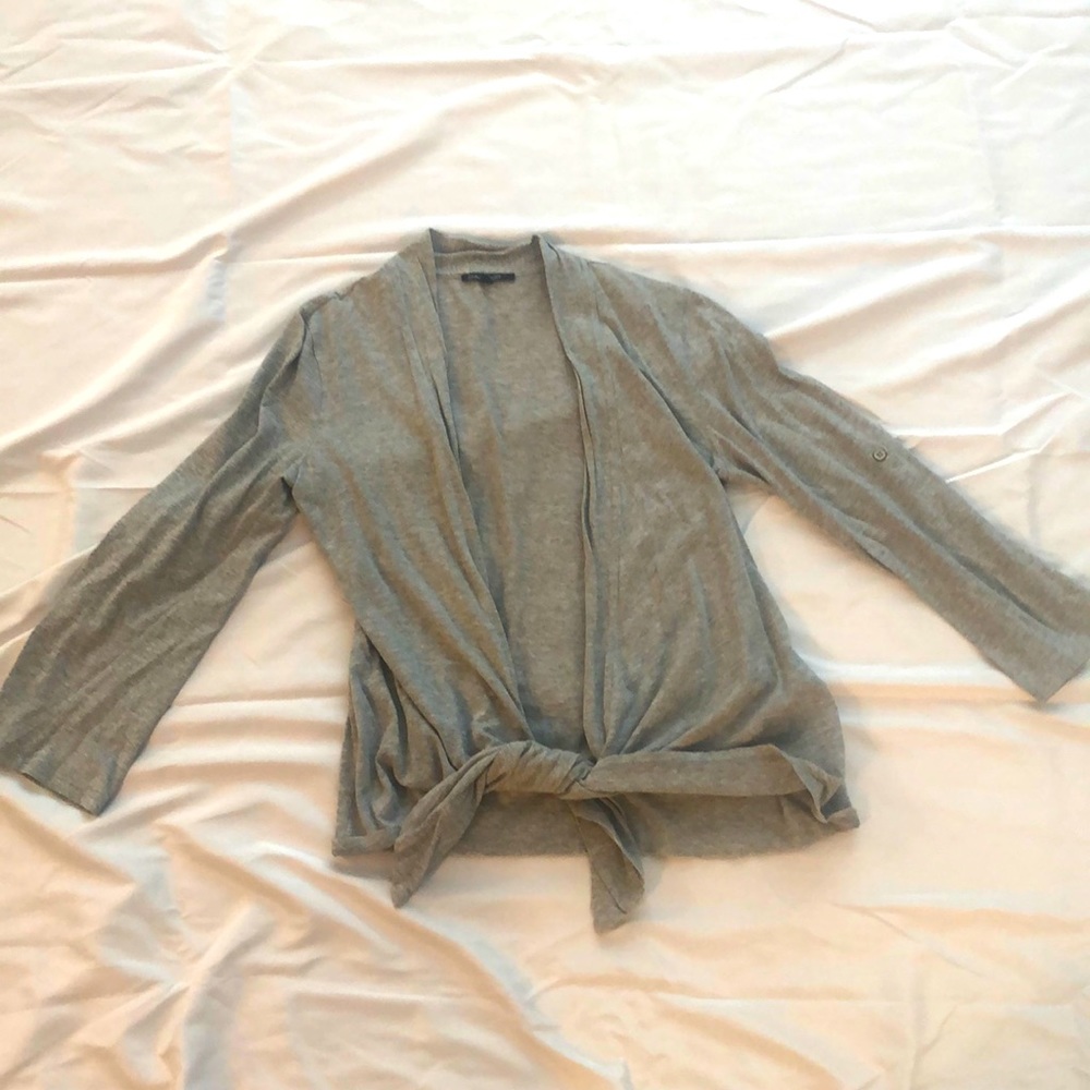 Chaus Sport Modal/Cotton Cardigan—Gray—Medium